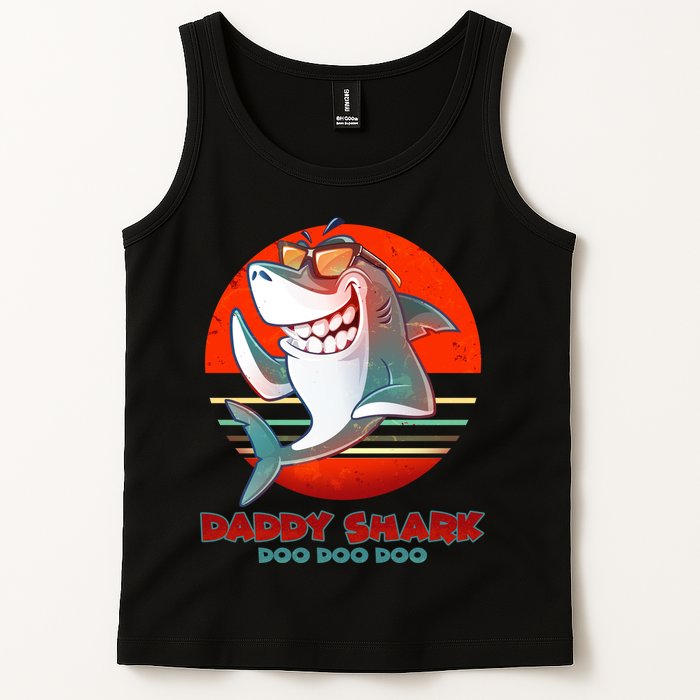 Retro Daddy Shark Doo Doo Doo Tank Top