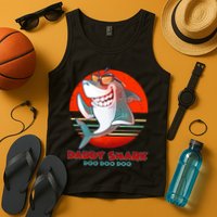 Retro Daddy Shark Doo Doo Doo Tank Top