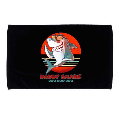 Retro Daddy Shark Doo Doo Doo Microfiber Hand Towel