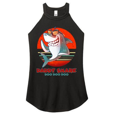 Retro Daddy Shark Doo Doo Doo Women's Perfect Tri Rocker Tank