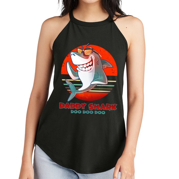 Retro Daddy Shark Doo Doo Doo Women's Perfect Tri Rocker Tank