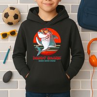 Retro Daddy Shark Doo Doo Doo Kids Hoodie