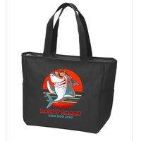 Retro Daddy Shark Doo Doo Doo Zip Tote Bag