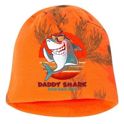 Retro Daddy Shark Doo Doo Doo Kati - Camo Knit Beanie