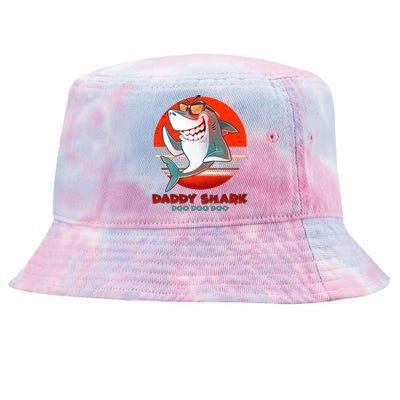 Retro Daddy Shark Doo Doo Doo Tie-Dyed Bucket Hat