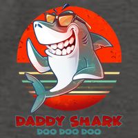 Retro Daddy Shark Doo Doo Doo Vector Backpack