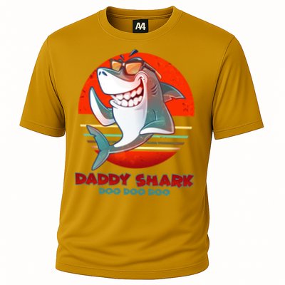 Retro Daddy Shark Doo Doo Doo Performance Shirt