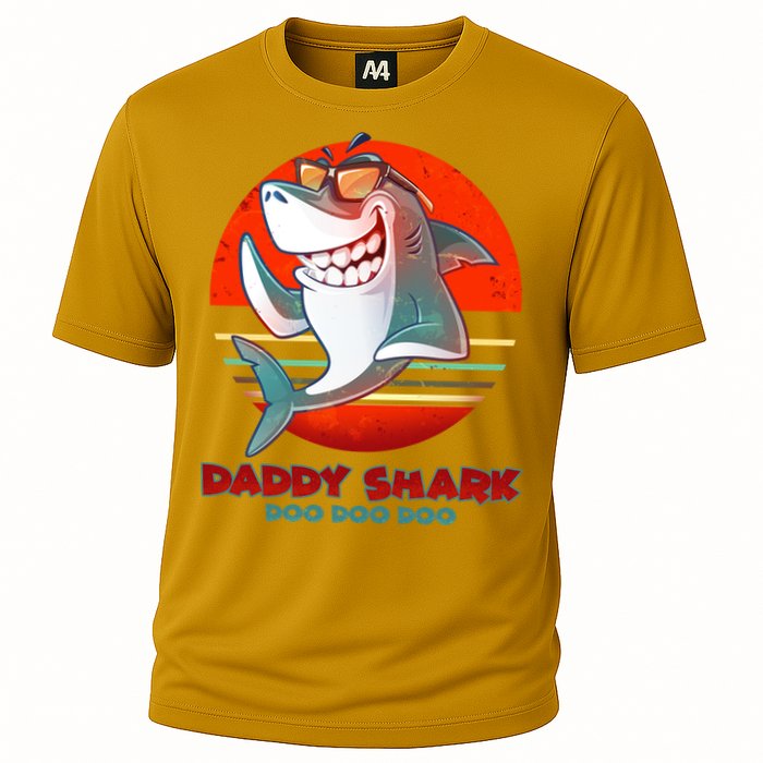 Retro Daddy Shark Doo Doo Doo Performance Shirt