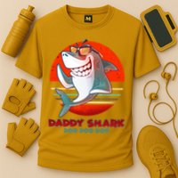 Retro Daddy Shark Doo Doo Doo Performance Shirt
