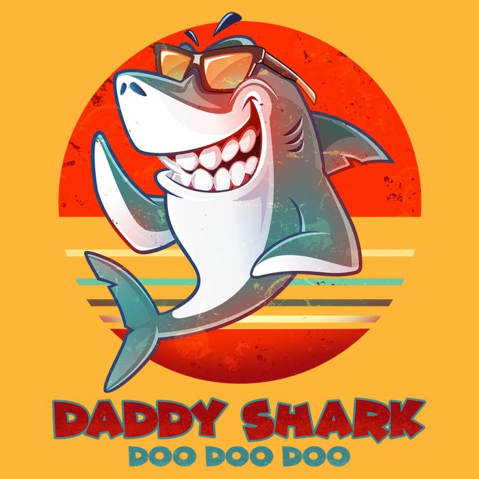 Retro Daddy Shark Doo Doo Doo Performance Shirt