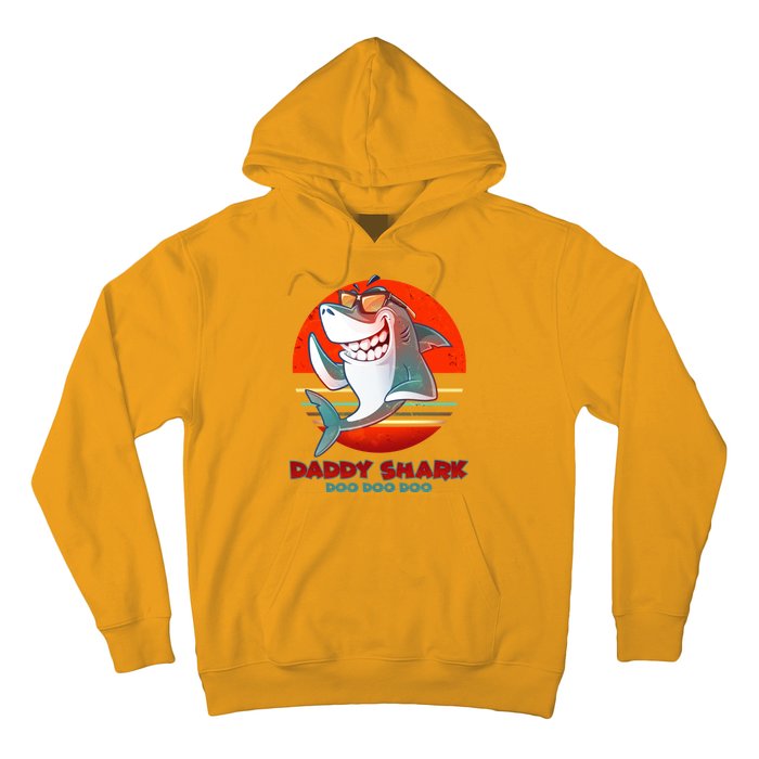 Retro Daddy Shark Doo Doo Doo Hoodie