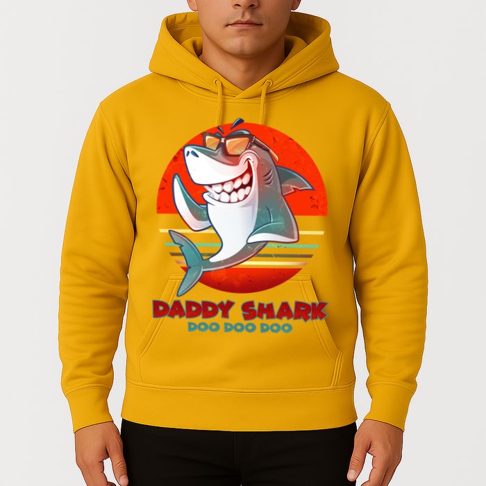 Retro Daddy Shark Doo Doo Doo Hoodie