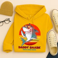 Retro Daddy Shark Doo Doo Doo Hoodie