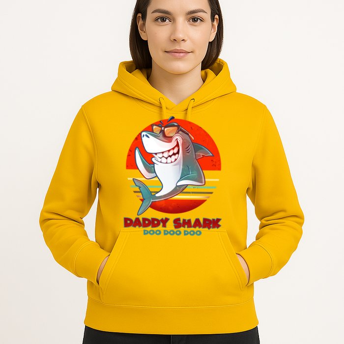 Retro Daddy Shark Doo Doo Doo Hoodie