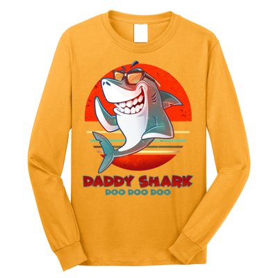 Retro Daddy Shark Doo Doo Doo Long Sleeve Shirt