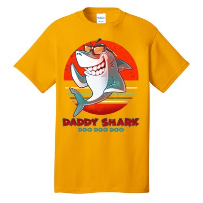 Retro Daddy Shark Doo Doo Doo Tall T-Shirt