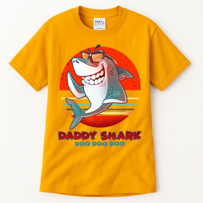 Retro Daddy Shark Doo Doo Doo Tall T-Shirt