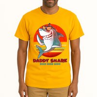 Retro Daddy Shark Doo Doo Doo Tall T-Shirt