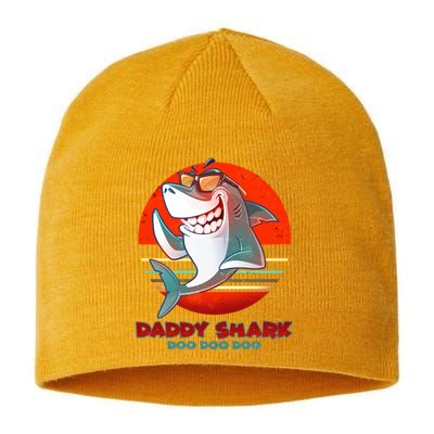 Retro Daddy Shark Doo Doo Doo Sustainable Beanie