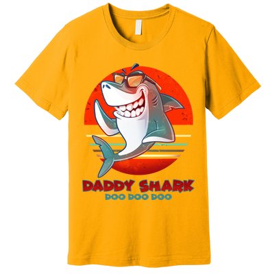 Retro Daddy Shark Doo Doo Doo Premium T-Shirt