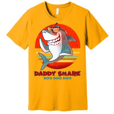 Retro Daddy Shark Doo Doo Doo Premium T-Shirt