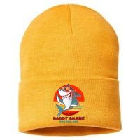 Retro Daddy Shark Doo Doo Doo Sustainable Knit Beanie