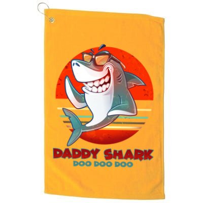 Retro Daddy Shark Doo Doo Doo Golf Towel