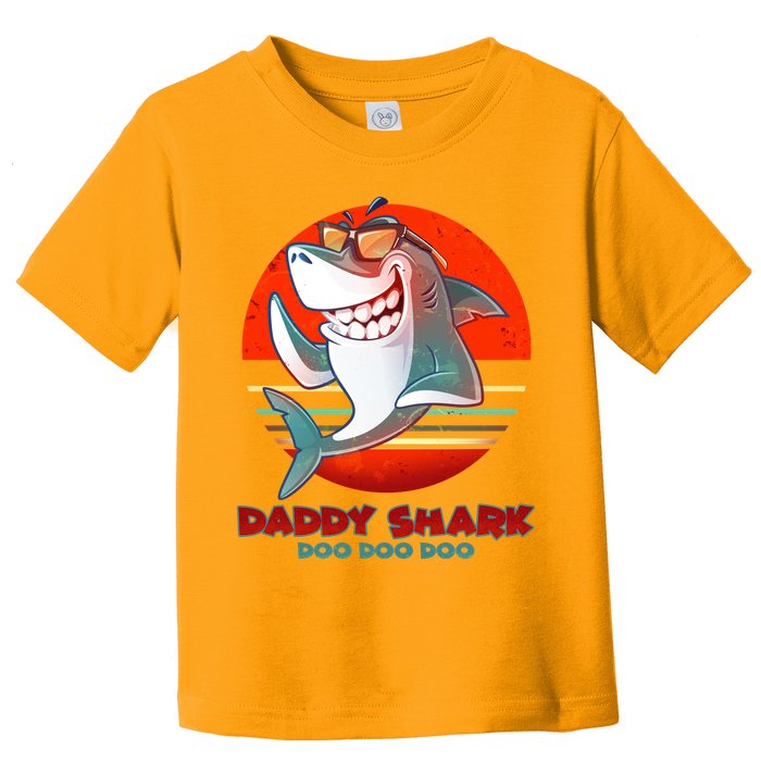 Retro Daddy Shark Doo Doo Doo Toddler T-Shirt