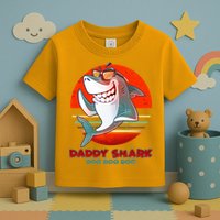 Retro Daddy Shark Doo Doo Doo Toddler T-Shirt