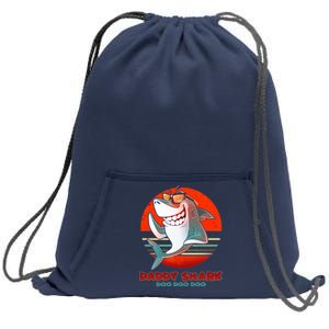 Retro Daddy Shark Doo Doo Doo Sweatshirt Cinch Pack Bag