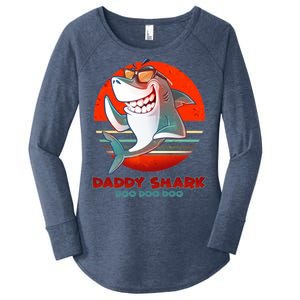 Retro Daddy Shark Doo Doo Doo Women's Perfect Tri Tunic Long Sleeve Shirt