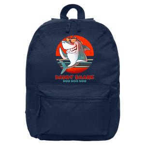 Retro Daddy Shark Doo Doo Doo 16 in Basic Backpack