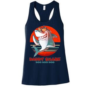 Retro Daddy Shark Doo Doo Doo Women's Racerback Tank