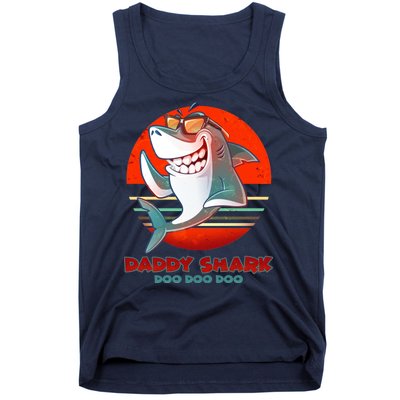 Retro Daddy Shark Doo Doo Doo Tank Top