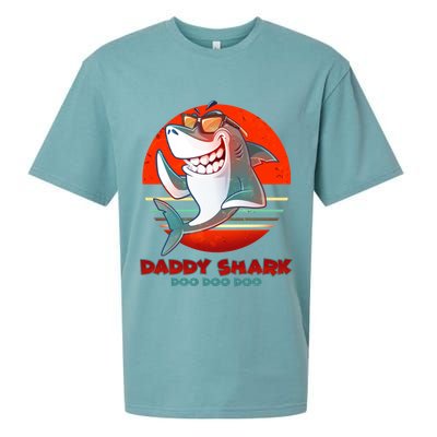 Retro Daddy Shark Doo Doo Doo Sueded Cloud Jersey T-Shirt