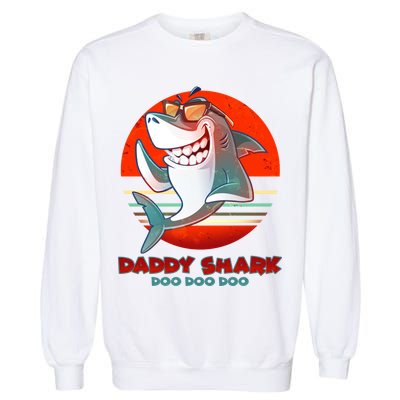 Retro Daddy Shark Doo Doo Doo Garment-Dyed Sweatshirt