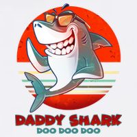 Retro Daddy Shark Doo Doo Doo Garment-Dyed Sweatshirt