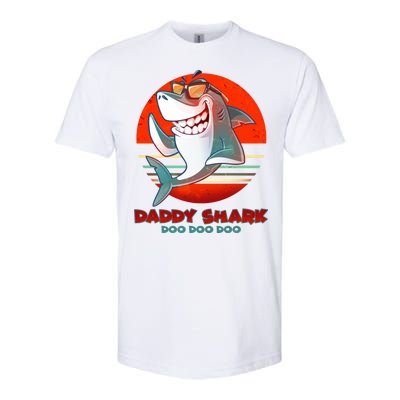 Retro Daddy Shark Doo Doo Doo Softstyle® CVC T-Shirt