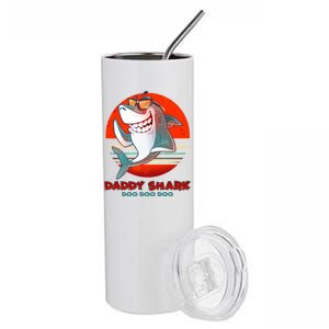 Retro Daddy Shark Doo Doo Doo Stainless Steel Tumbler