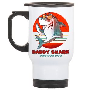 Retro Daddy Shark Doo Doo Doo Stainless Steel Travel Mug