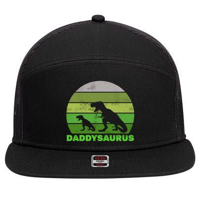 Retro Daddysaurus  7 Panel Mesh Trucker Snapback Hat