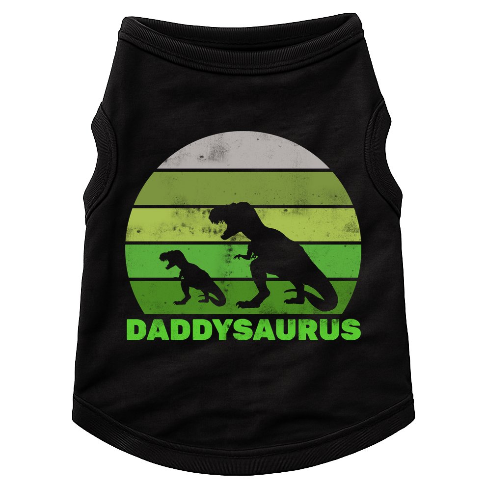 Retro Daddysaurus  Doggie Tank
