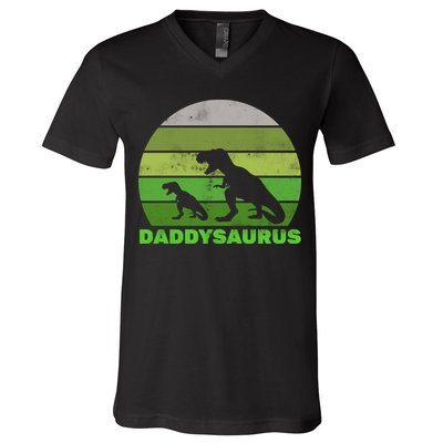 Retro Daddysaurus  V-Neck T-Shirt