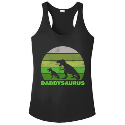 Retro Daddysaurus  Ladies PosiCharge Competitor Racerback Tank