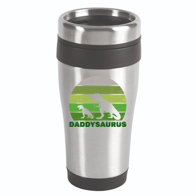 Retro Daddysaurus  16oz Travel Tumbler