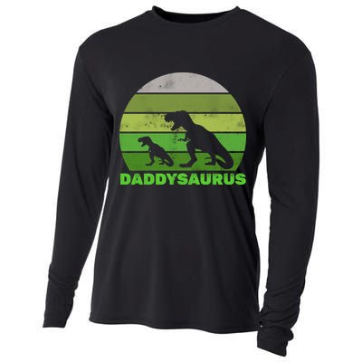 Retro Daddysaurus  Cooling Performance Long Sleeve Crew