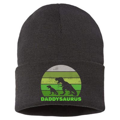 Retro Daddysaurus  Sustainable Knit Beanie