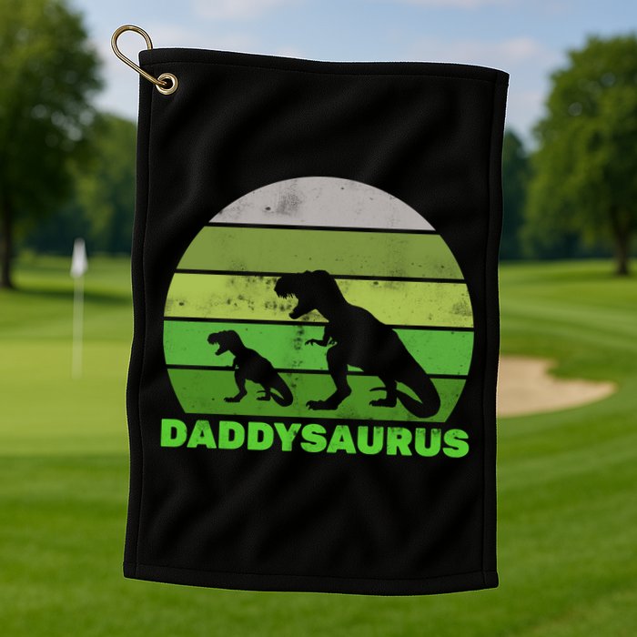 Retro Daddysaurus  Golf Towel