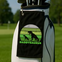 Retro Daddysaurus  Golf Towel