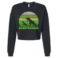 Retro Daddysaurus  Cropped Pullover Crew